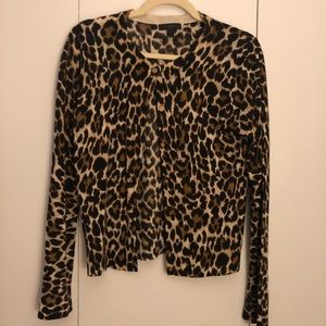 J Crew “Jackie” Cardigan in Leopard Print